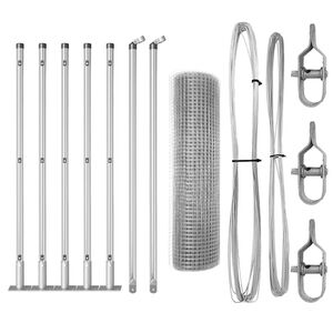 vidaXL Stup za ogradu Srebrno 10 x 0,4 m (mreža 12 x 12 mm) Čelik