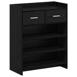 vidaXL Ormar za cipele 73,5 x 36 x 92 cm Konstruirano drvo Crni hrast