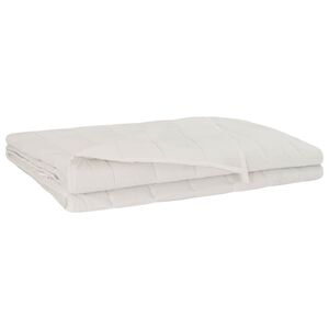 vidaXL Težak pokrivač Bijela 152 x 203 cm 7 kg 100% Pamuk 205T