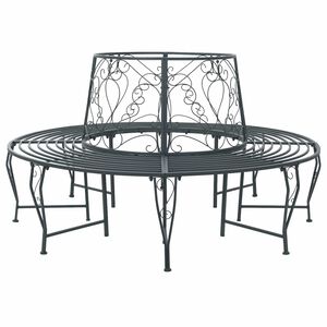 vidaXL Klupa pod drvetom 8-Broj sjedala &Oslash; 160 x 89 cm Čelik