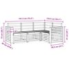 vidaXL Setovi sofa 4 pcs Prirodna Čvrsto drvo akacije