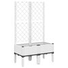 vidaXL Vrtna sadilica s re&scaron;etkom bijela 80 x 40 x 142 cm PP