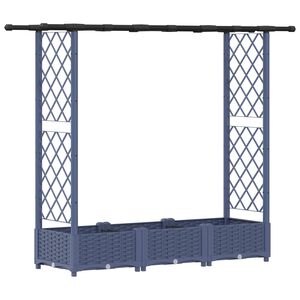 vidaXL Povi&scaron;eni krevet s mrežom i krovom Siva 164 x 40 x 121 cm PP