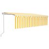 vidaXL Automatska tenda na uvlačenje s roletom 5 x 3 m žuto-bijela