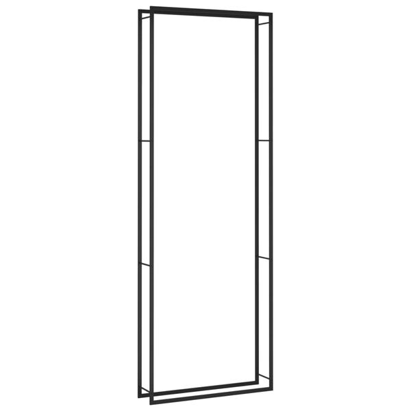 vidaXL Stalak za drva za ogrjev mat crni 110x28x312 cm čelični