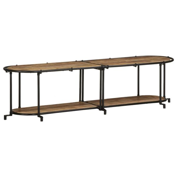 vidaXL TV ormarić 160x42x40 cm od masivnog grubog drva manga