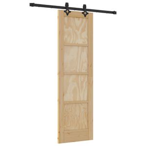 vidaXL Klizna vrata ORKDAL 61 x 198,5 cm Masivna borovina Prirodna