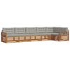 vidaXL Set vanjskih sofa 6 kom. Prirodna i svijetlo siva