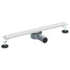 vidaXL 360&deg; Odvod za tu&scaron;iranje s tankim modelom Srebrna 60 cm