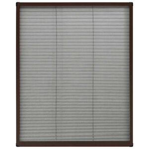 vidaXL Zaslon protiv insekata za prozore aluminijski smeđi 60 x 80 cm