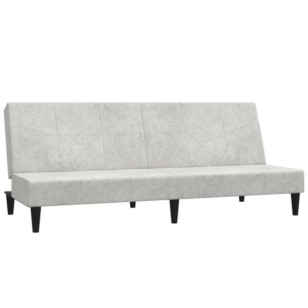 vidaXL Dvosjed na razvlačenje od mikrovlakana sa stolcem svjetlosivi