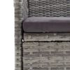 vidaXL 5-dijelni vrtni blagovaonski set s jastucima sivo-crni