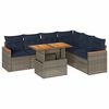 vidaXL 7-dijelni set vrtnih sofa sivi od poliratana