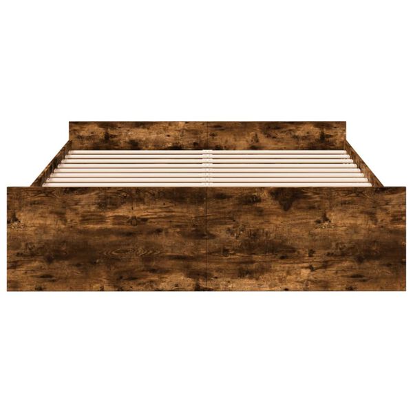 vidaXL Okvir kreveta s ladicama boja hrasta 150x200 cm drveni