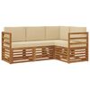 vidaXL Set vanjskih sofa 4 kom. Prirodna i bež Poliester