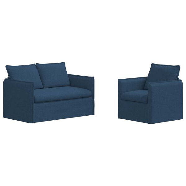 vidaXL Sofa 2 pcs Plava
