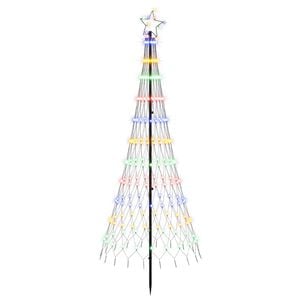 vidaXL LED božićno drvce 180 cm 230 LED lampica Vi&scaron;ebojno Željezo Crna
