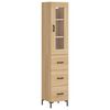 vidaXL Visoka komoda hrasta sonome 34,5x34x180cm od konstruiranog drva