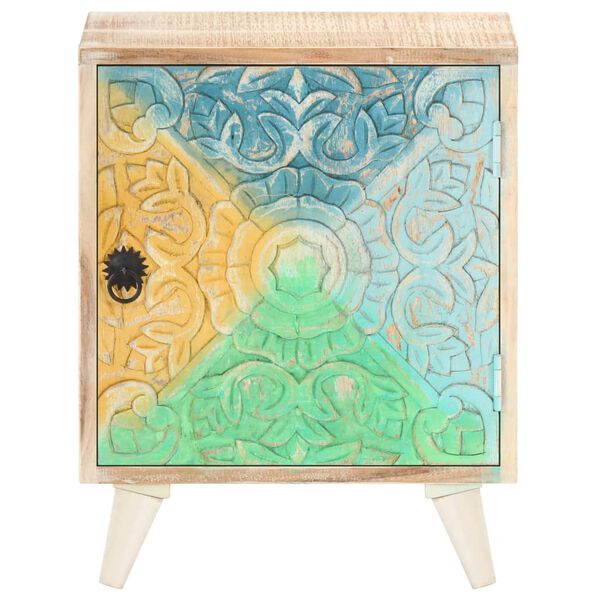 vidaXL Rezbareni noćni ormarić 40 x 30 x 50 cm masivno bagremovo drvo