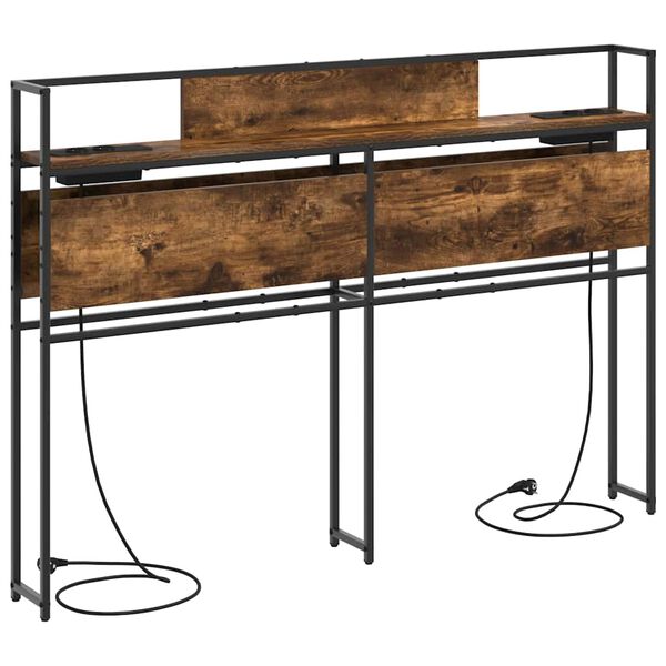 vidaXL Skladi&scaron;no uzglavlje Dimljeni hrast 140 cm Konstruirano drvo