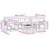 vidaXL Set vanjskih sofa s jastukom 8 pcs Prirodna i bež