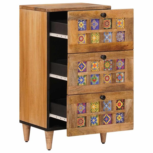 vidaXL Kreveta s ladicama Prirodna 40 x 33 x 75 cm Čvrsto drvo manga