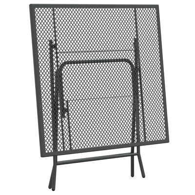vidaXL Vrtni stol od ekspandirane metalne mreže 80x80x72 cm antracit