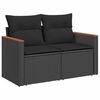 vidaXL 7-dijelni set vrtnih sofa od poliratana s jastucima crni bagrem