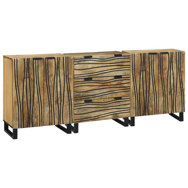 vidaXL Set namje&scaron;taja za kupaonicu 3 pcs Smeđa Konstruirano drvo