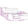 vidaXL Krevetna konstrukcija s uzglavljem Sonoma hrast 200 x 200 cm