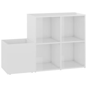 vidaXL Ormarić za cipele visoki sjaj bijeli 105x35,5x70 cm drveni