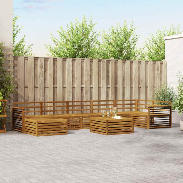 vidaXL Setovi sofa 8 pcs Prirodna Čvrsto drvo akacije