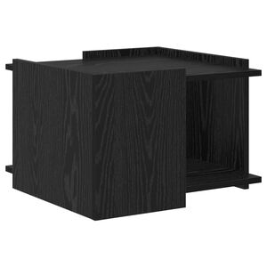 vidaXL Kava Stol Crni hrast 50,5 x 50 x 33 cm Konstruirano drvo
