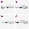 vidaXL Set vanjskih sofa s jastukom 11 pcs Prirodna i antracit