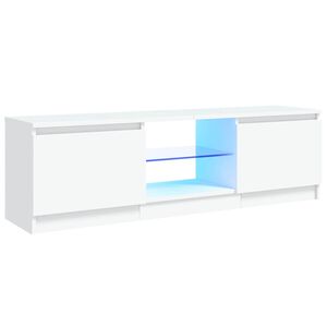 vidaXL TV ormarić s LED svjetlima bijeli 120 x 30 x 36 cm