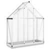 vidaXL Staklenik s okvirom srebrni 169 x 58 x 202 cm aluminijski