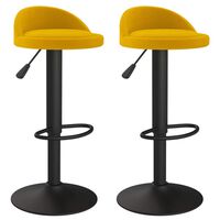 vidaXL Barski stolci 2 kom žuti baršunasti