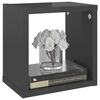 vidaXL Kockaste zidne police 6 kom visoki sjaj sive 22 x 15 x 22 cm