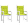 vidaXL Jastuci za vrtne stolice 2 kom svjetlozeleni 100x50x3cm tkanina