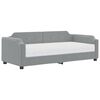 vidaXL Dnevni krevet s madracem svjetlosivi 90 x 200 cm od tkanine