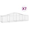 vidaXL Lučne gabionske ko&scaron;are 7 kom 200x50x40/60 cm pocinčano željezo