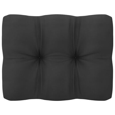 vidaXL 11-dijelna vrtna garnitura s jastucima od masivne borovine crna