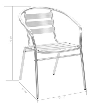 vidaXL Složive vrtne stolice od aluminija 4 kom