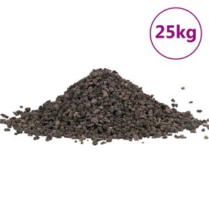 vidaXL Bazaltni &scaron;ljunak 25 kg crni 5-8 mm