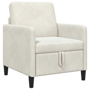 vidaXL Sofa s pohranom Krem 72 x 78 x 87 cm Poliester
