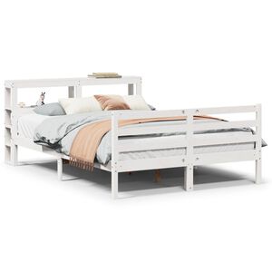 vidaXL Okvir za krevet s uzglavljem 160 x 200 cm od masivne borovine