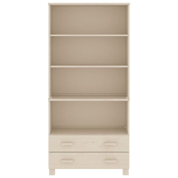 vidaXL Visoka komoda HAMAR od masivne borovine boja meda