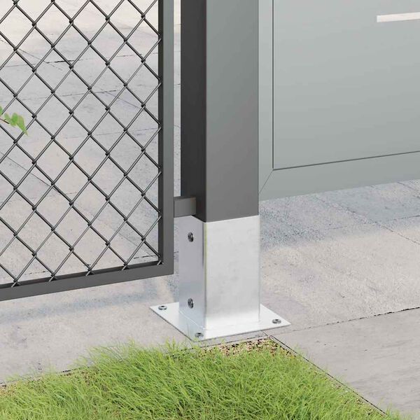 vidaXL Postolja za stupove kvadratna 4 kom 91x91 mm pocinčani čelik