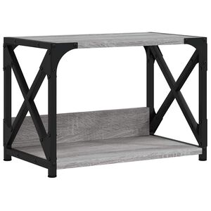 vidaXL Stalak za pisač 2 razine siva boja hrasta 44x26x31,5 cm drveni