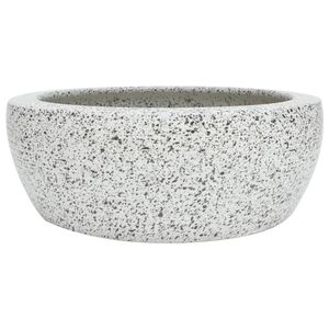 vidaXL Nadgradni umivaonik sivi okrugli &Phi; 41 x 14 cm keramički